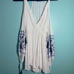 Blue Detailed Rustic Royal Romper